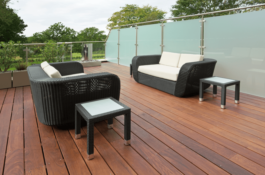 balcony deck stained