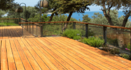 transparent stain on the deck