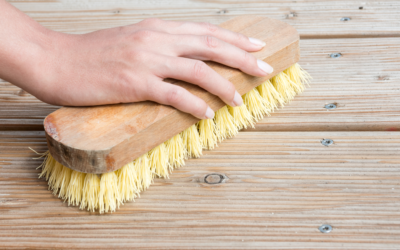 deck brush cleaning