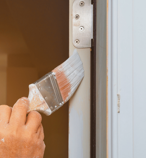 Painting Door with Brush