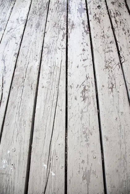 Weathered grey decking